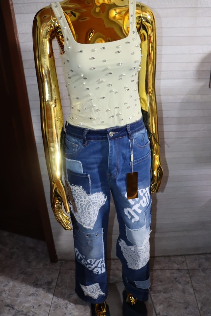 Pantalón parches